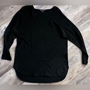 INC Long Sleeve High Low Scoop top~ Macy’s Black -Size Women’s Large